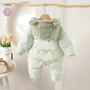 Warm Fleece Quilted Baby Jumpsuit
