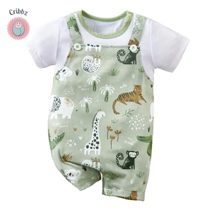 Adorable Infant Zoo Animal Print Romper