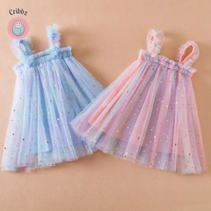 Summer Starry Moon Beach Dress for Girls