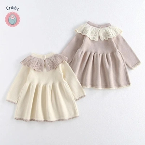 Knitted Autumn Dress for Girls 0-5Y