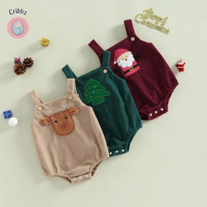 Christmas Corduroy Baby Deer Jumpsuit