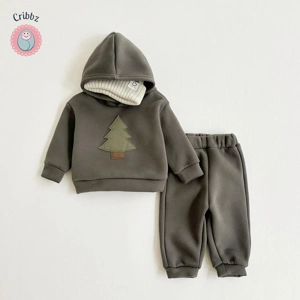 Baby Boys Christmas Tree Flannel Tracksuit