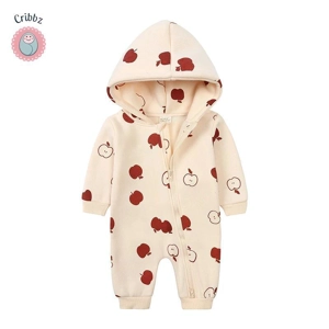 Cozy Baby Winter Fleece Bear Romper