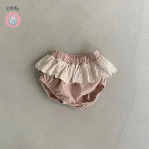 {Girls Lace Bloomer Toddler Shorts