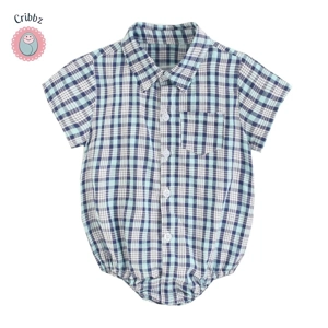 Cotton Baby Boy Short Sleeve Bodysuits