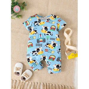 Summer Baby Boys Cow Print Romper