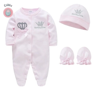 Cotton Baby Boys Romper Set with Accessories