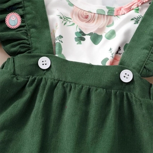 Newborn Baby Girl Floral Outfit Set