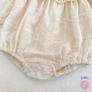 Toddler Girl Flower Embroidery Dress