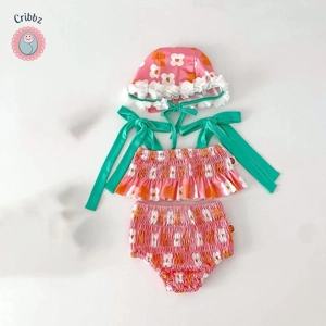 Baby Girls Floral Swimwear Set