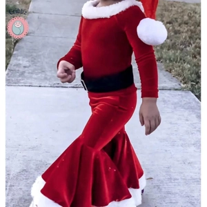 Kids Christmas Elf Costume Set for Parties