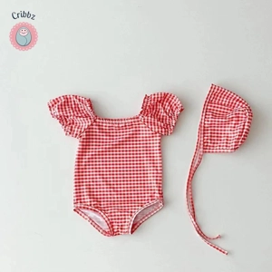 Cute Toddler Heart Beach Swimsuit Set