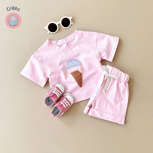 Baby Summer Clothes Set Ice Cream