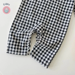 {Toddler Boy Long Sleeve Plaid Romper