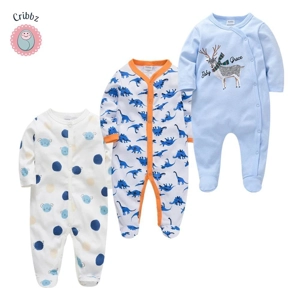 Cotton Baby Jumpsuit Pajamas Set