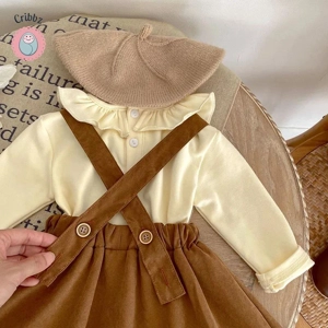 Cute Cartoon Bear Dress Set for Toddlers