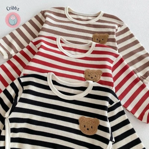 Childrens Cartoon Bear Hoodie and Pants Set