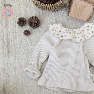 Cute Floral Baby Bottoming Shirt