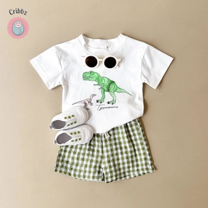 Dinosaur Print Baby T-Shirt and Shorts Set