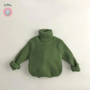 Vintage Kids Turtleneck Sweater Pullover