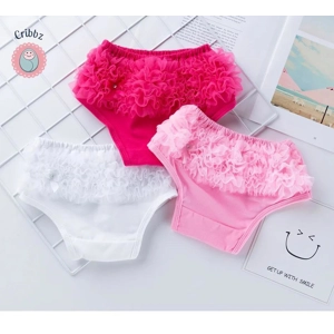 Baby Girls Cotton Ruffled Bloomers