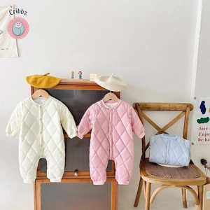 Warm Fleece Baby Rompers for Winter