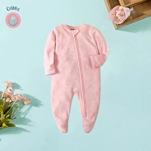 Soft Newborn Girls Long Sleeve Romper