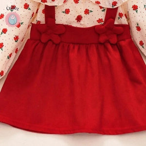 Autumn Floral Dress with Doll Collar