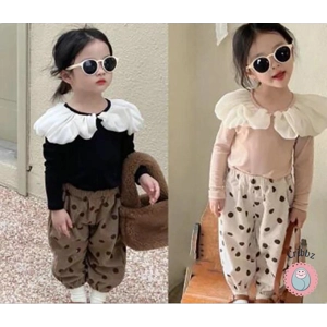 Autumn Girls Turn Down Collar Blouse