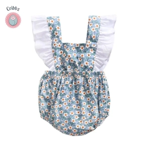 Summer Cotton Baby Girls Romper Set