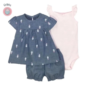 Newborn Summer Girls Clothing Set