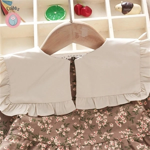 Floral Lace Puffy Sleeve Girls Dress