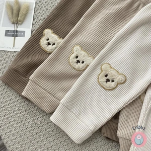 MILANCEL Autumn Bear Pants for Toddlers