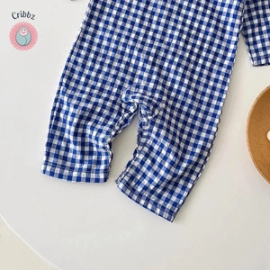 {Toddler Boy Long Sleeve Plaid Romper