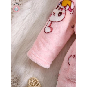 Cozy Easter Bunny Flannel Robe for Kids