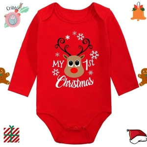 My First Christmas Baby Romper Set