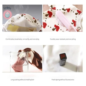 Cute Cherry Checkered Fur Padded Coat