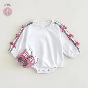 Spring Baby Girl Bow Romper