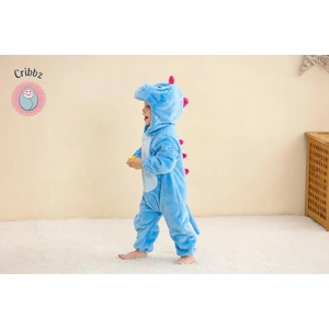 Hooded Flannel Baby Romper Jumpsuit