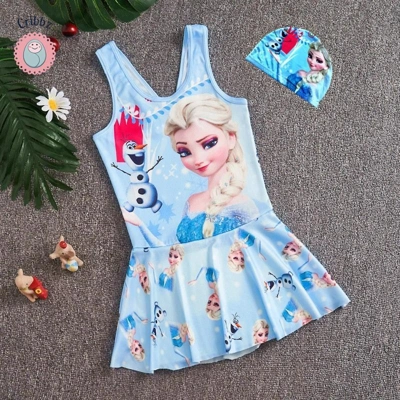 Frozen Princess Kids Bikini Swimsuit title=
