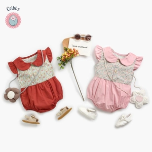 Cute Floral Summer Bodysuits for Baby Girls