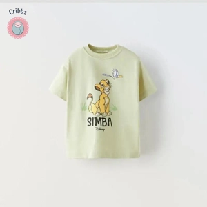 Lion Cartoon Short-Sleeved T-Shirt for Kids