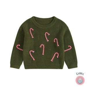 Cribbz Christmas Candy Cane Sweater