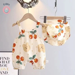 Trendy Floral Cotton Toddler Jumpsuit