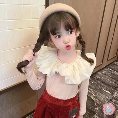 Autumn Girls Turn Down Collar Blouse title=