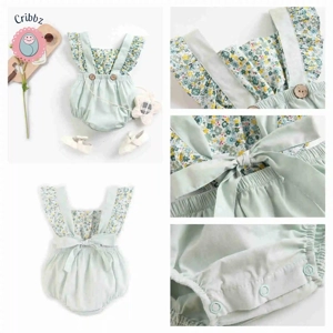 Summer Cotton Baby Girls Romper Set