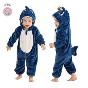 Hooded Flannel Baby Romper Jumpsuit