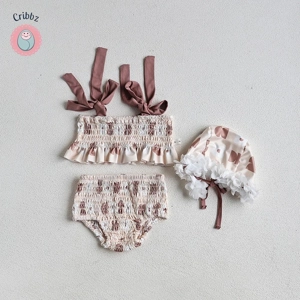 Floral Infant One-Piece Swimwear Set