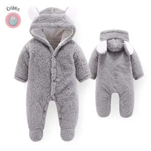 Winter Cotton Baby Hoodie Romper Jumpsuit