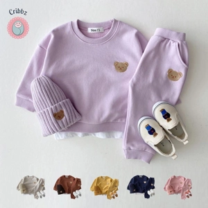 Cute Baby Bear Sweatshirt and Pants Outfit